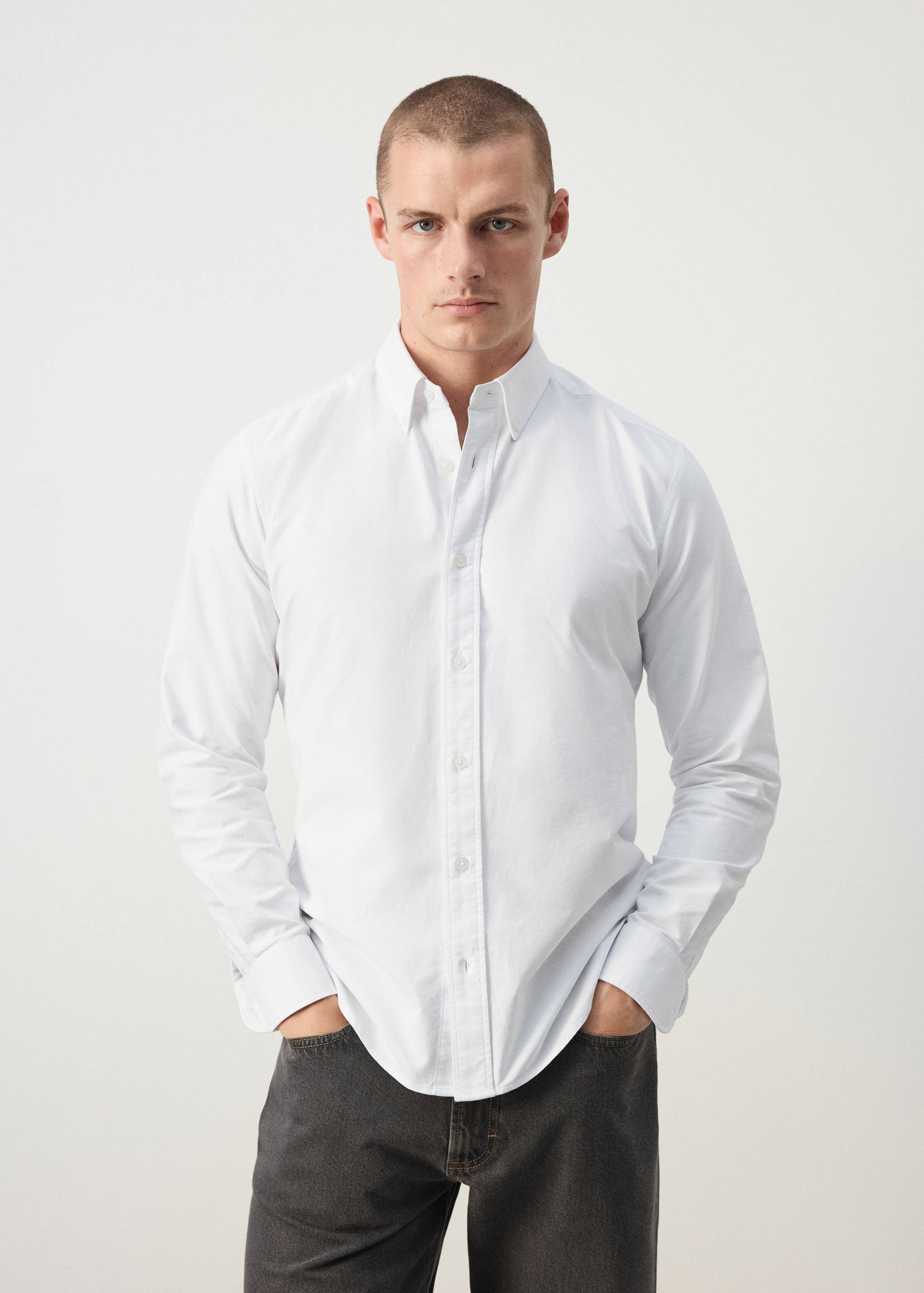 100% cotton Oxford shirt - Medium plane