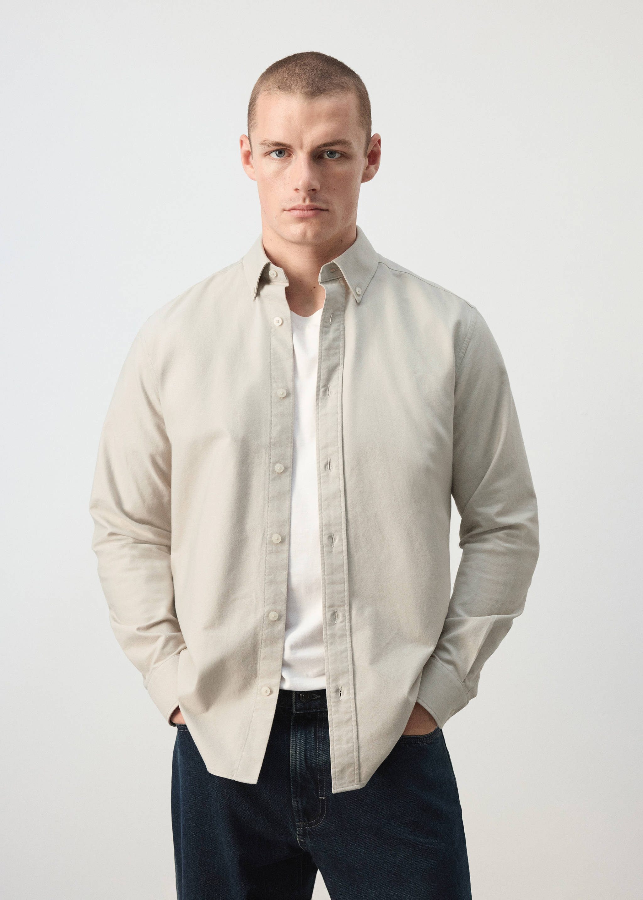 100% cotton Oxford shirt - Medium plane