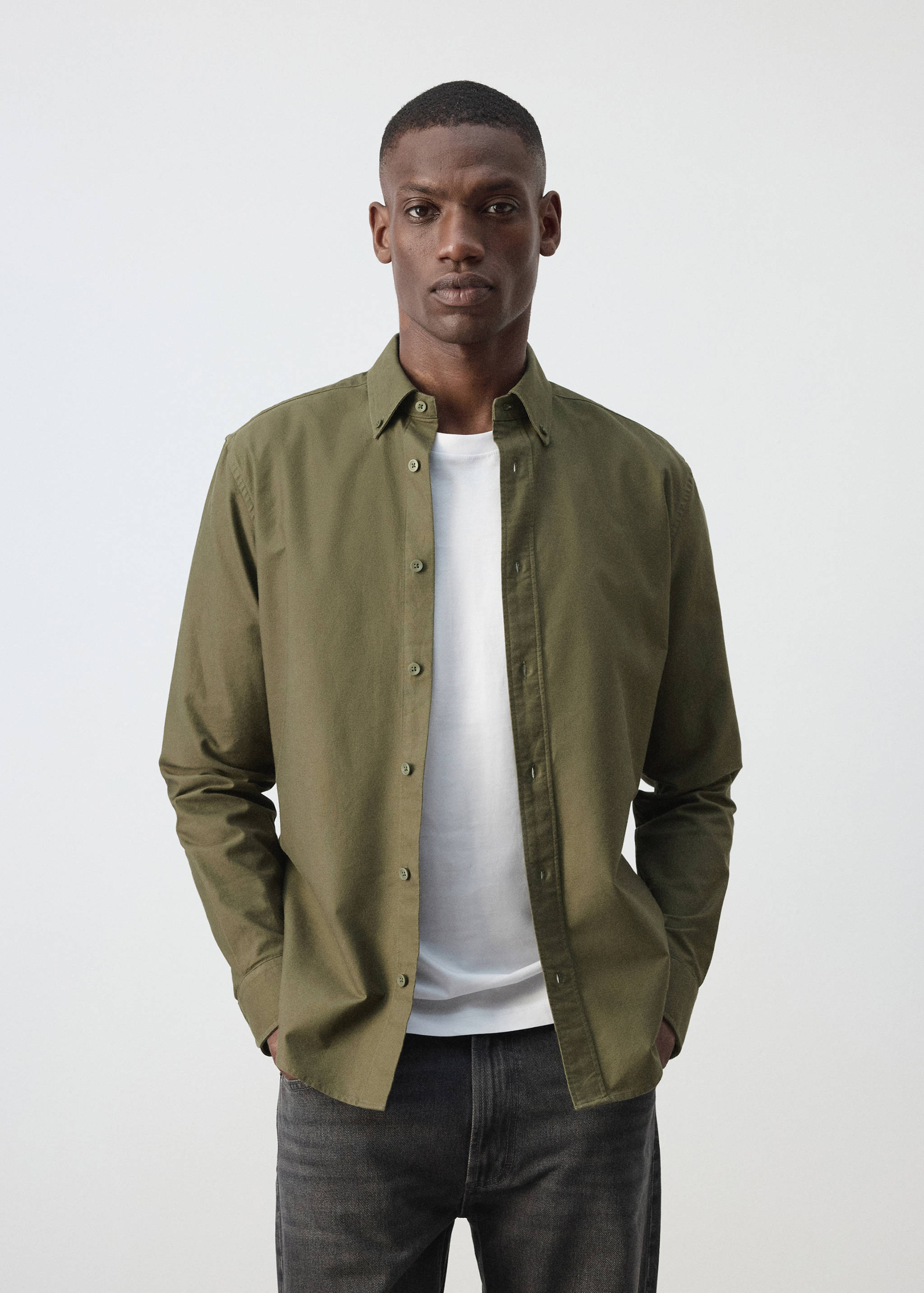 100% cotton Oxford shirt - Medium plane