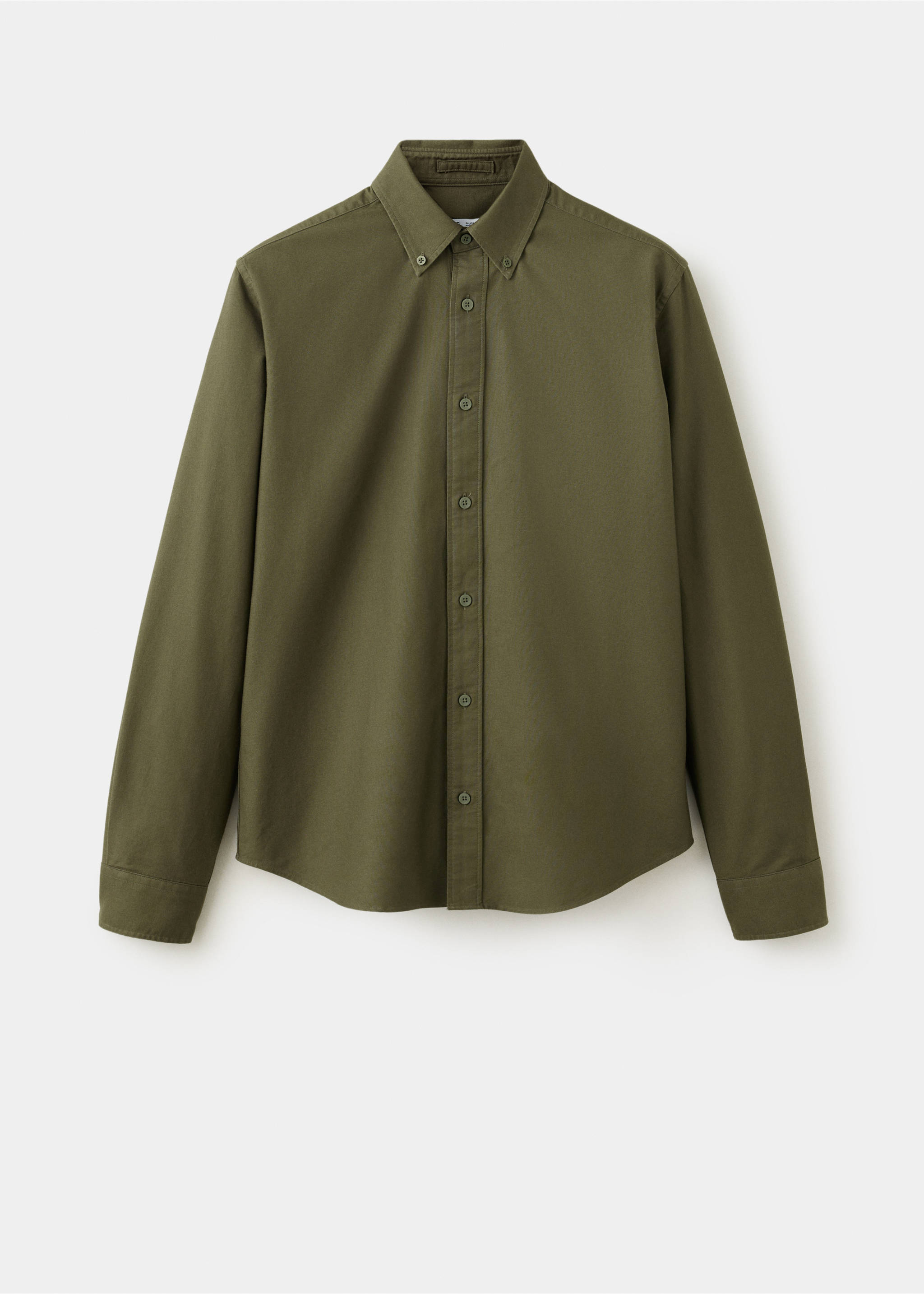 100% cotton Oxford shirt - Article without model, Khaki. Ref: 37074438-00.