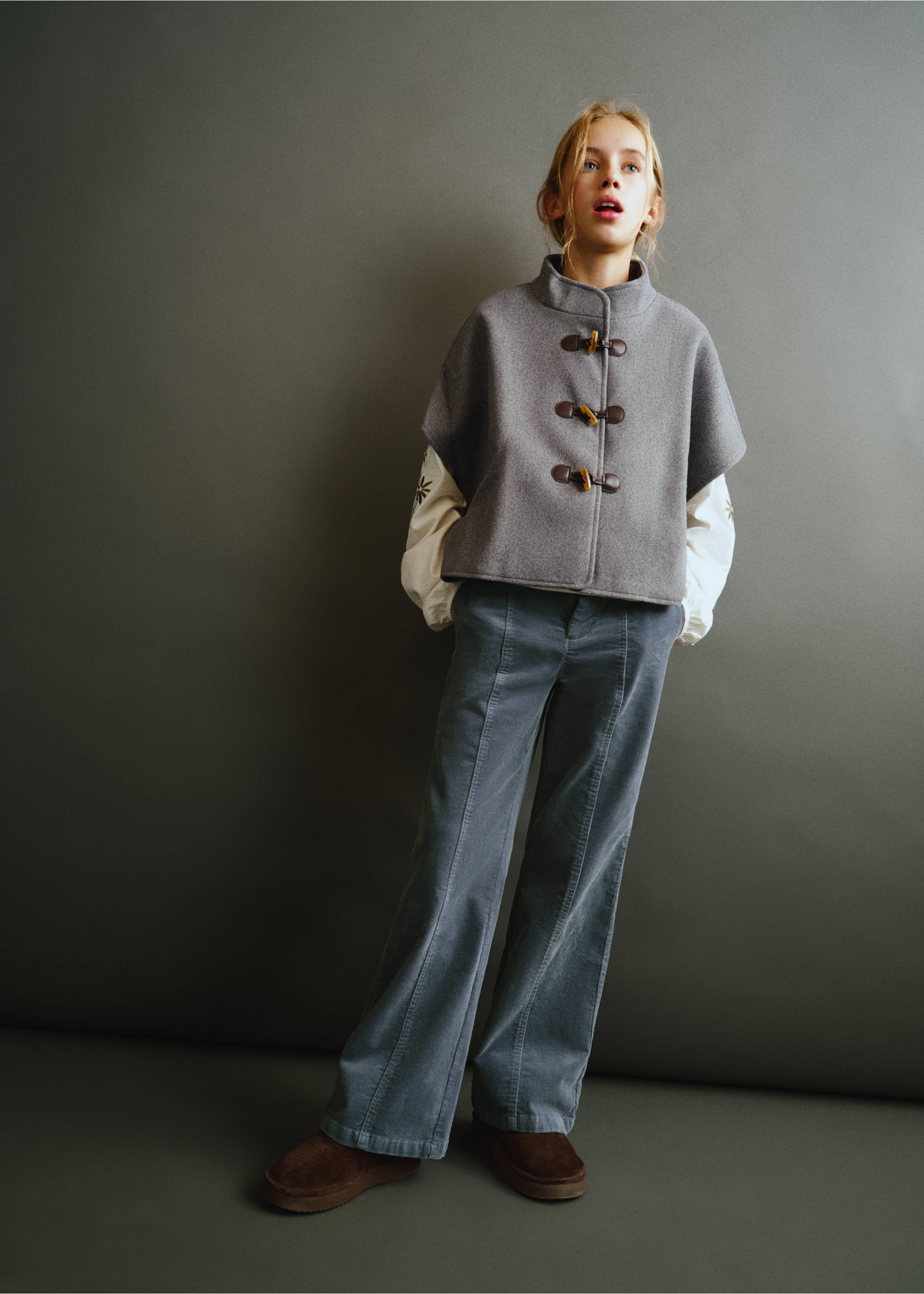 Duffle coat with toggle closure - General plane, Medium Heather Grey. Ref: 37074441-00.