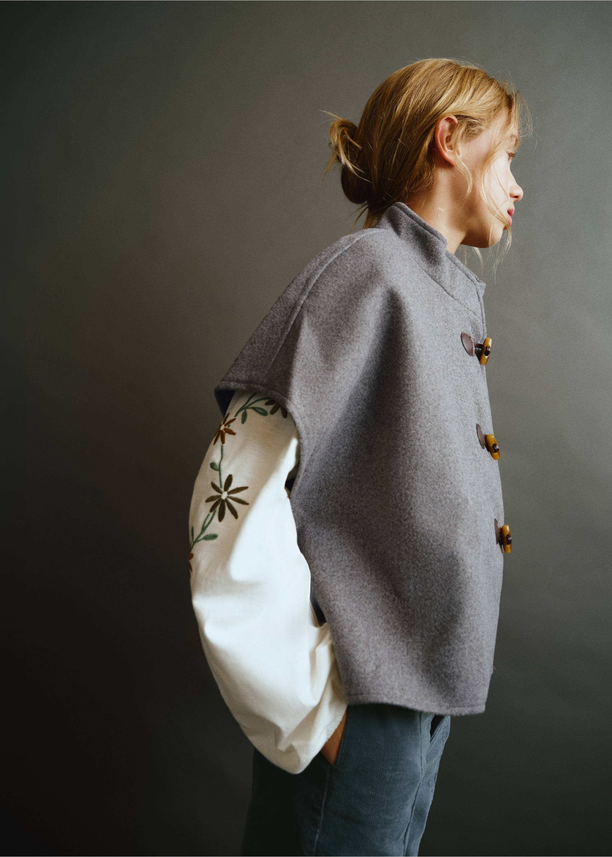 Duffle coat with toggle closure - Medium plane, Medium Heather Grey. Ref: 37074441-00.