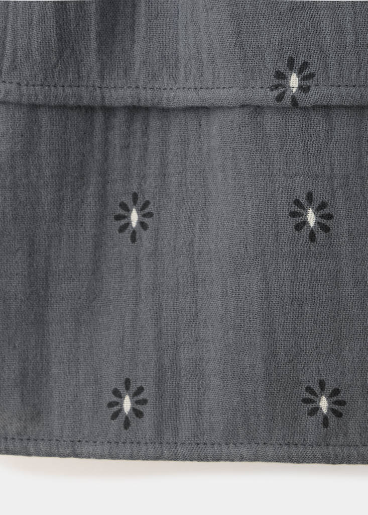 Printed ruffle skirt — Grey