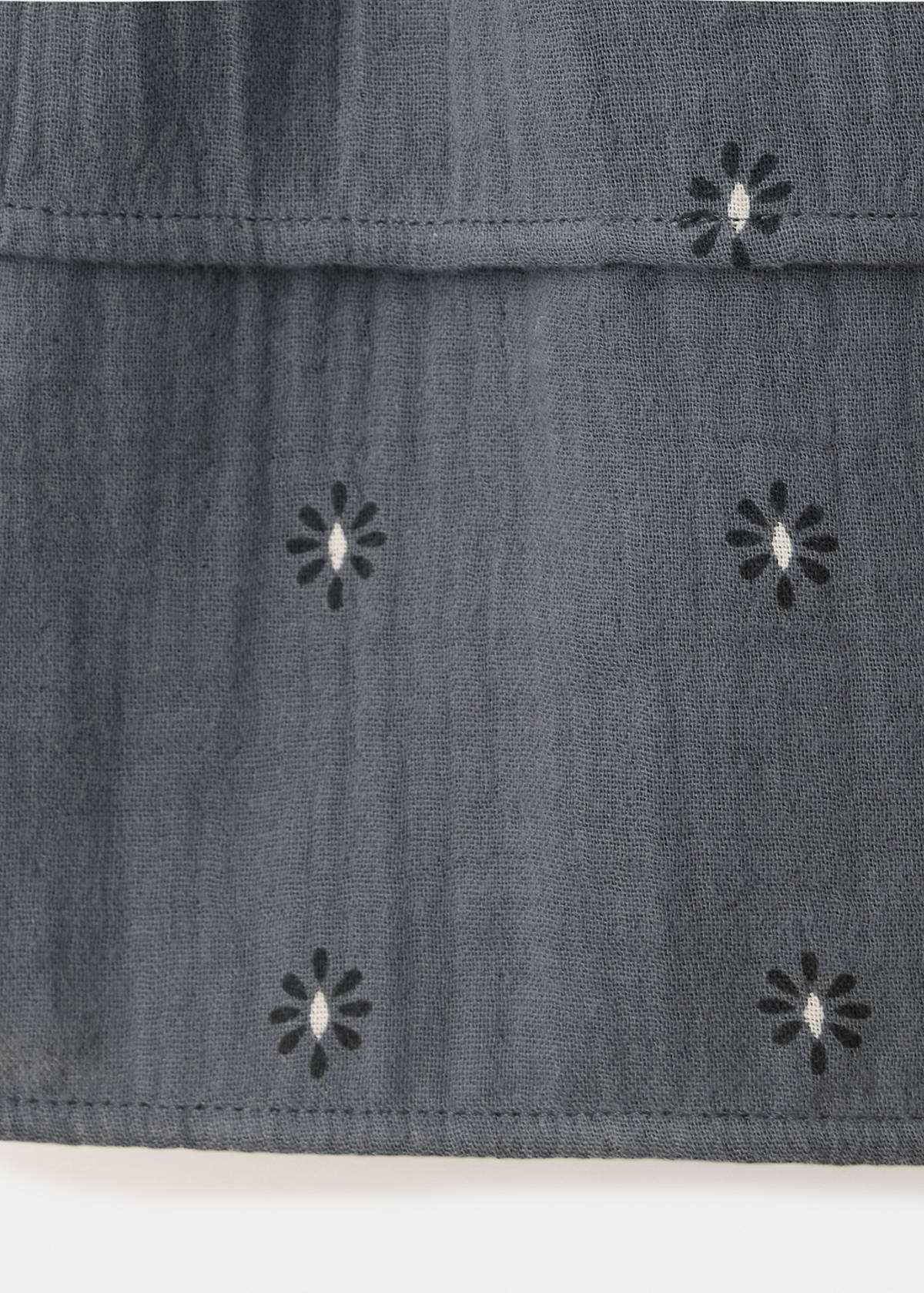 Printed ruffle skirt — Grey