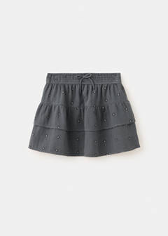 Printed ruffle skirt — Grey 3