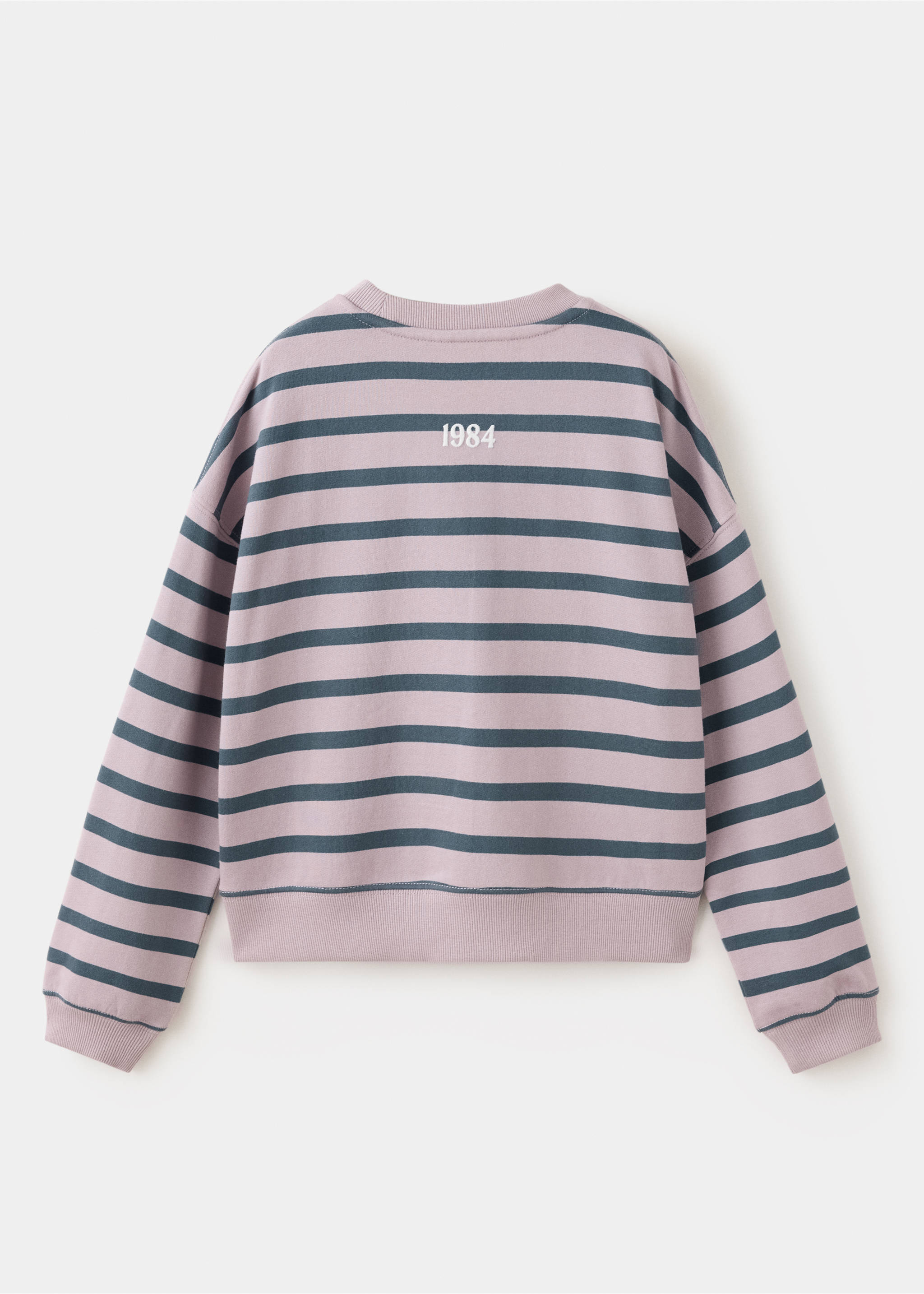 Dessudadora ratlles detall estampat - Revers de l'article, Morat clar/pastel. Ref: 37074445-00.