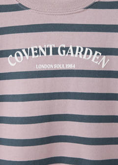 Striped sweatshirt with print detail — Light/Pastel Purple 4