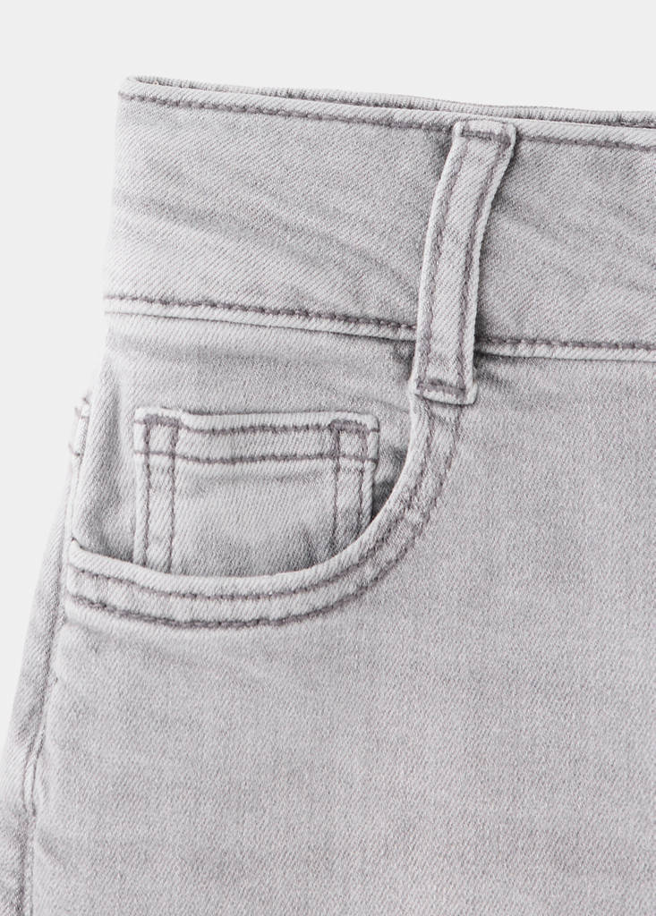 Flared jeans with stitched seams — Denim Grey