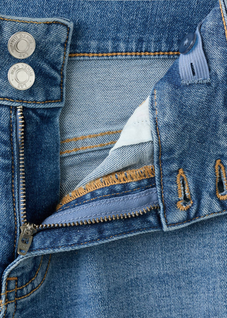 Flared jeans with stitched seams — Medium Blue
