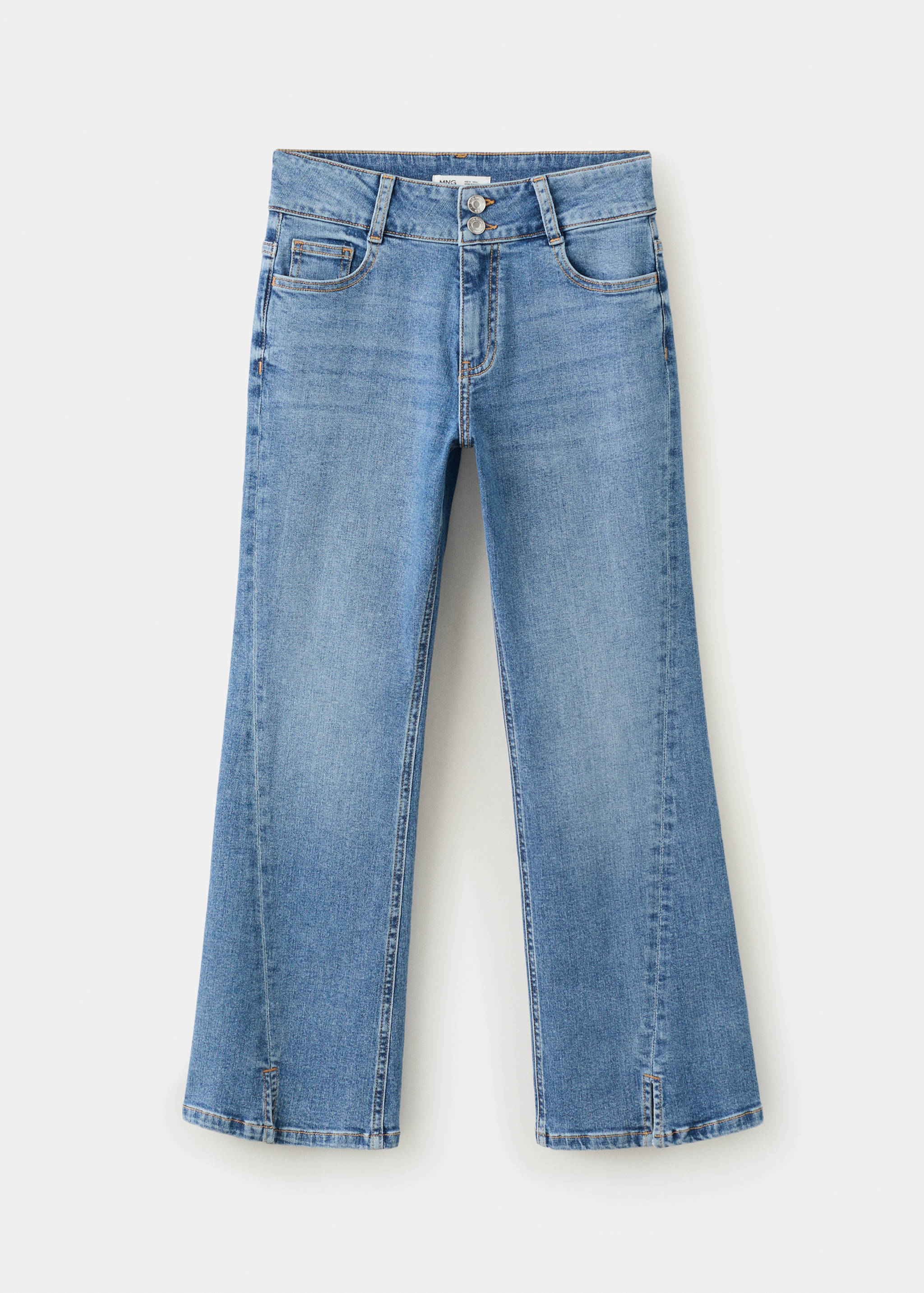 Flared jeans with stitched seams - Article without model