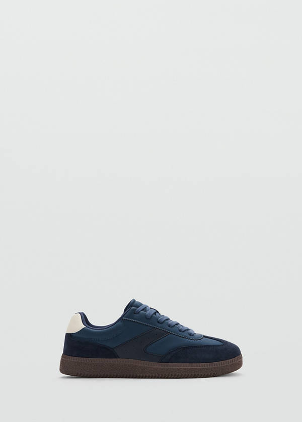 Combined design sneakers — Blue