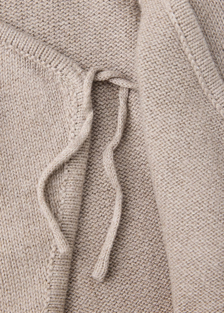 Jumpsuit with cross-over stitch — Medium Brown