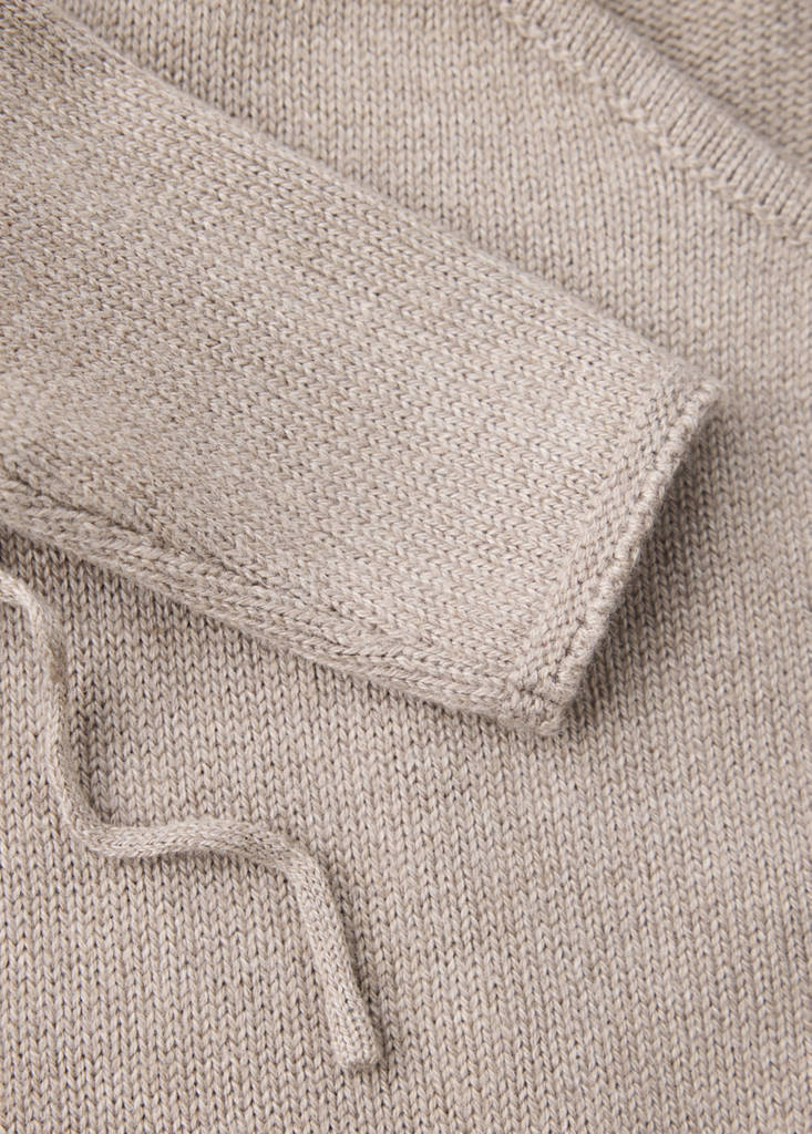 Jumpsuit with cross-over stitch — Medium Brown