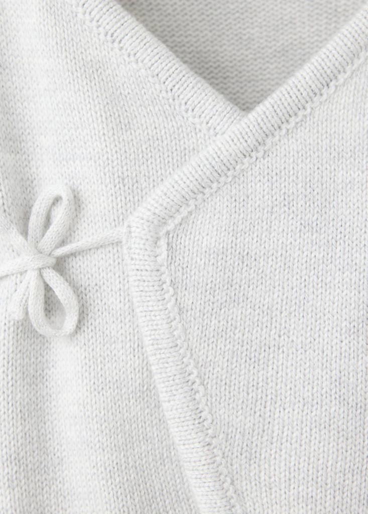 Jumpsuit with cross-over stitch — Light Heather Grey
