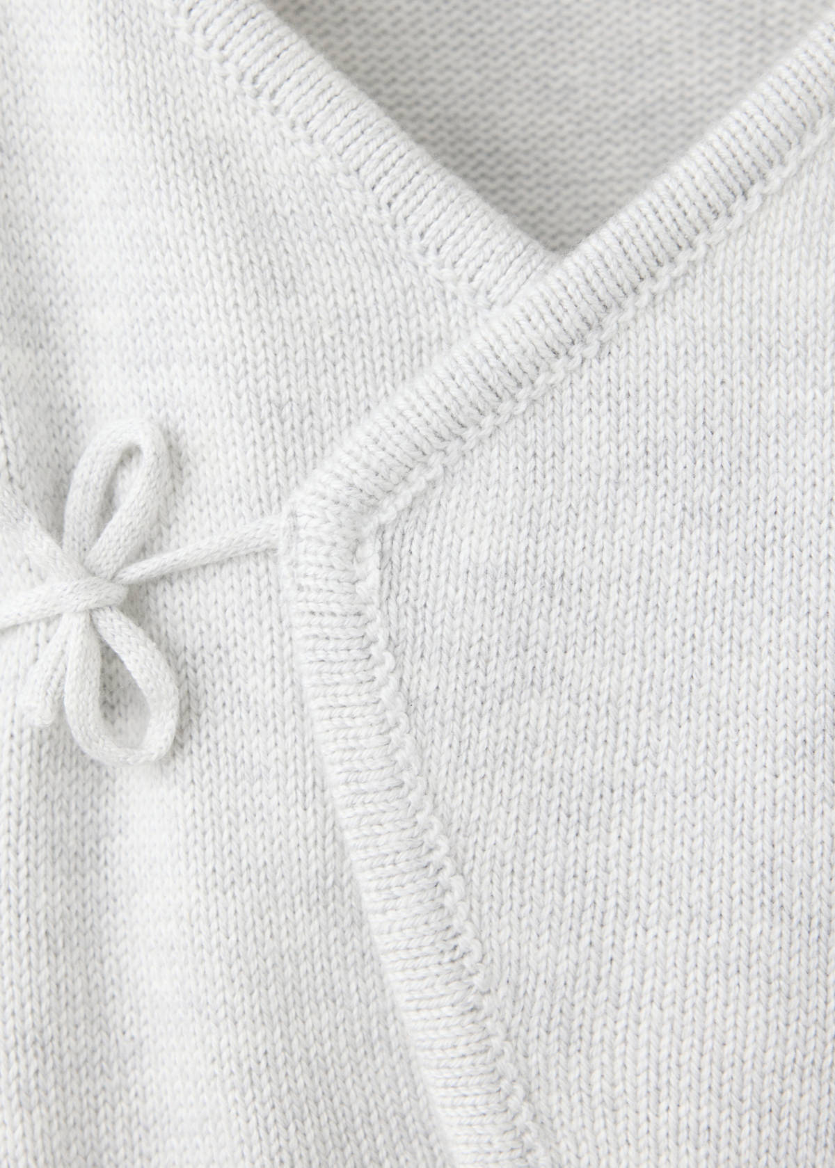 Jumpsuit with cross-over stitch — Light Heather Grey