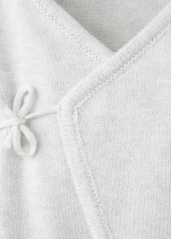 Jumpsuit with cross-over stitch — Light Heather Grey 2