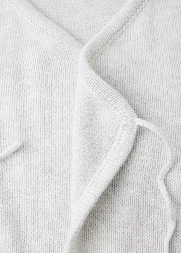 Jumpsuit with cross-over stitch — Light Heather Grey