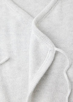 Jumpsuit with cross-over stitch — Light Heather Grey 4