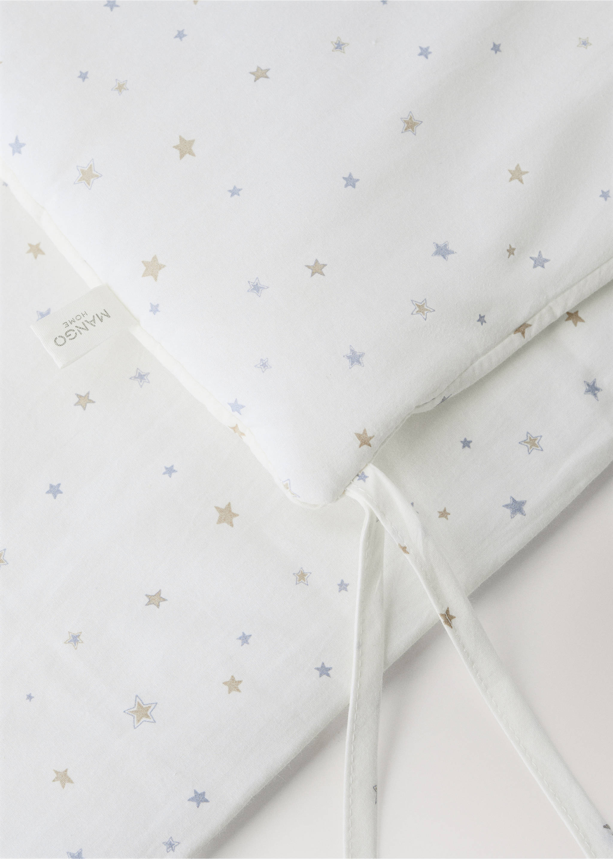 Children’s cotton gauze cot protector - Details of the article 1, Grey. Ref: 37074452-00.