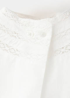 Cotton blouse with embroidered details — Off White 4