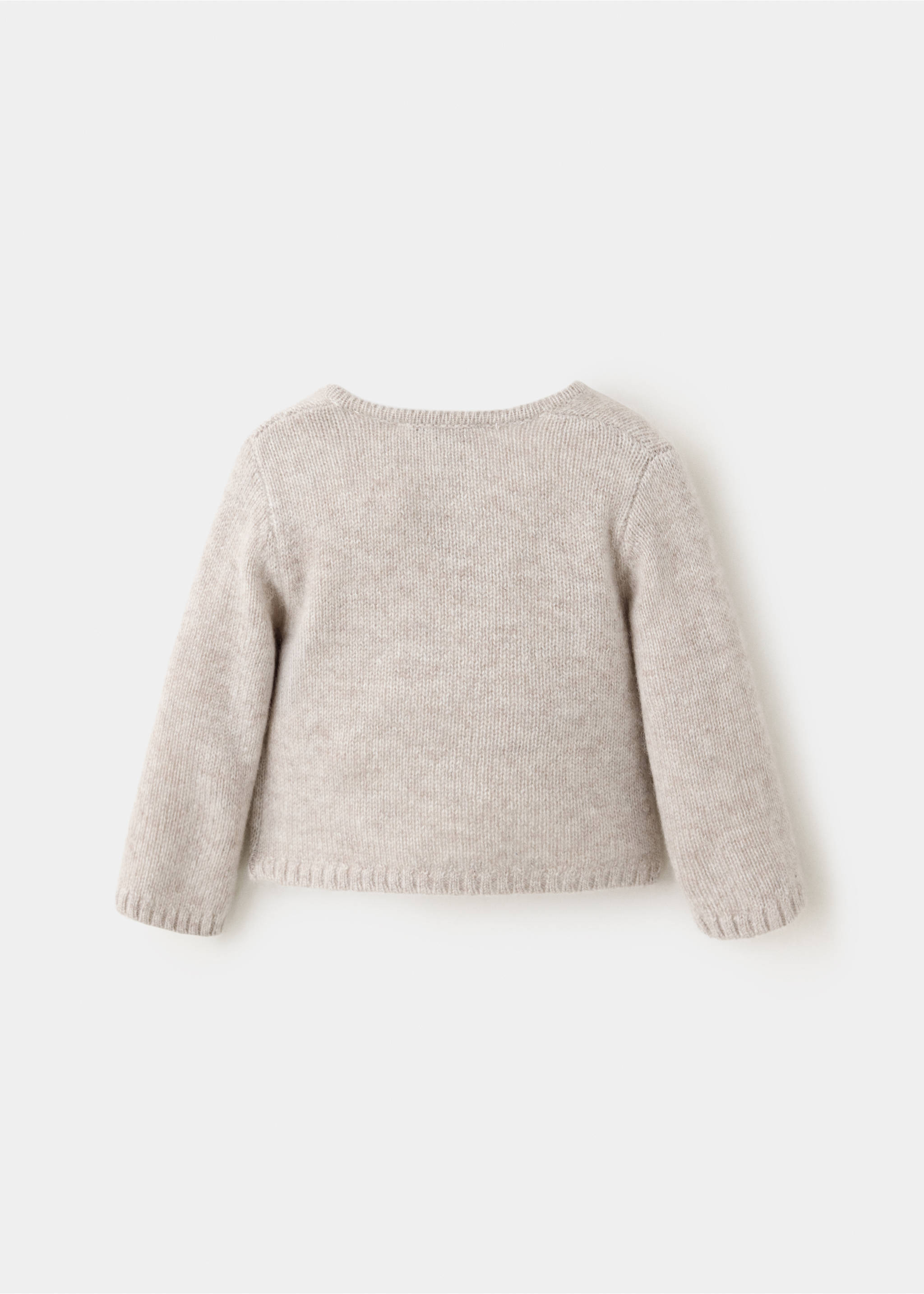 Cross-over 100% cashmere sweater - Reverse of the article, Sand. Ref: 37074467-00.