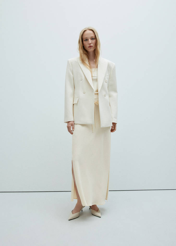 Elastic waist skirt with openings - thumbnail 8