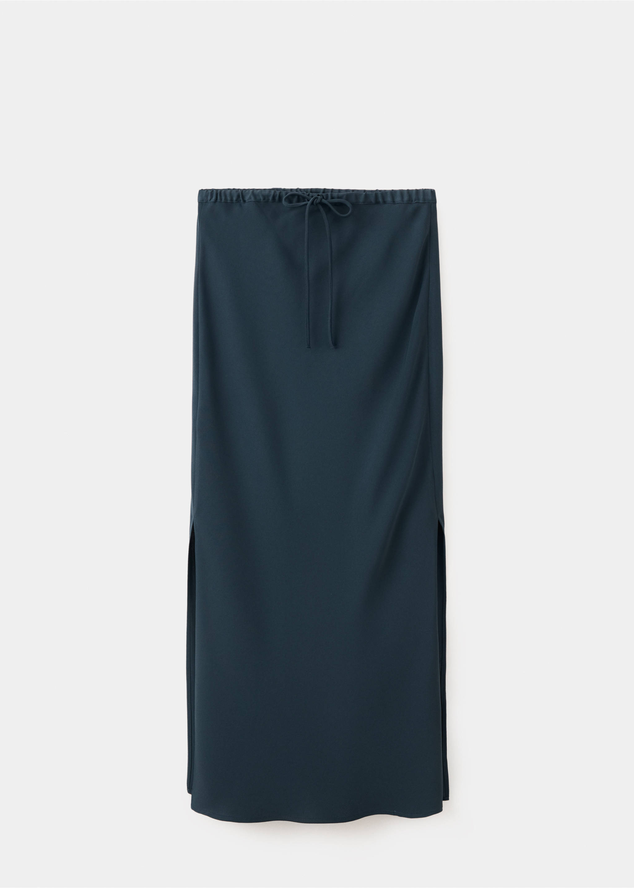 Elastic-waist skirt with slits - Article without model, Navy. Ref: 37074468-00.