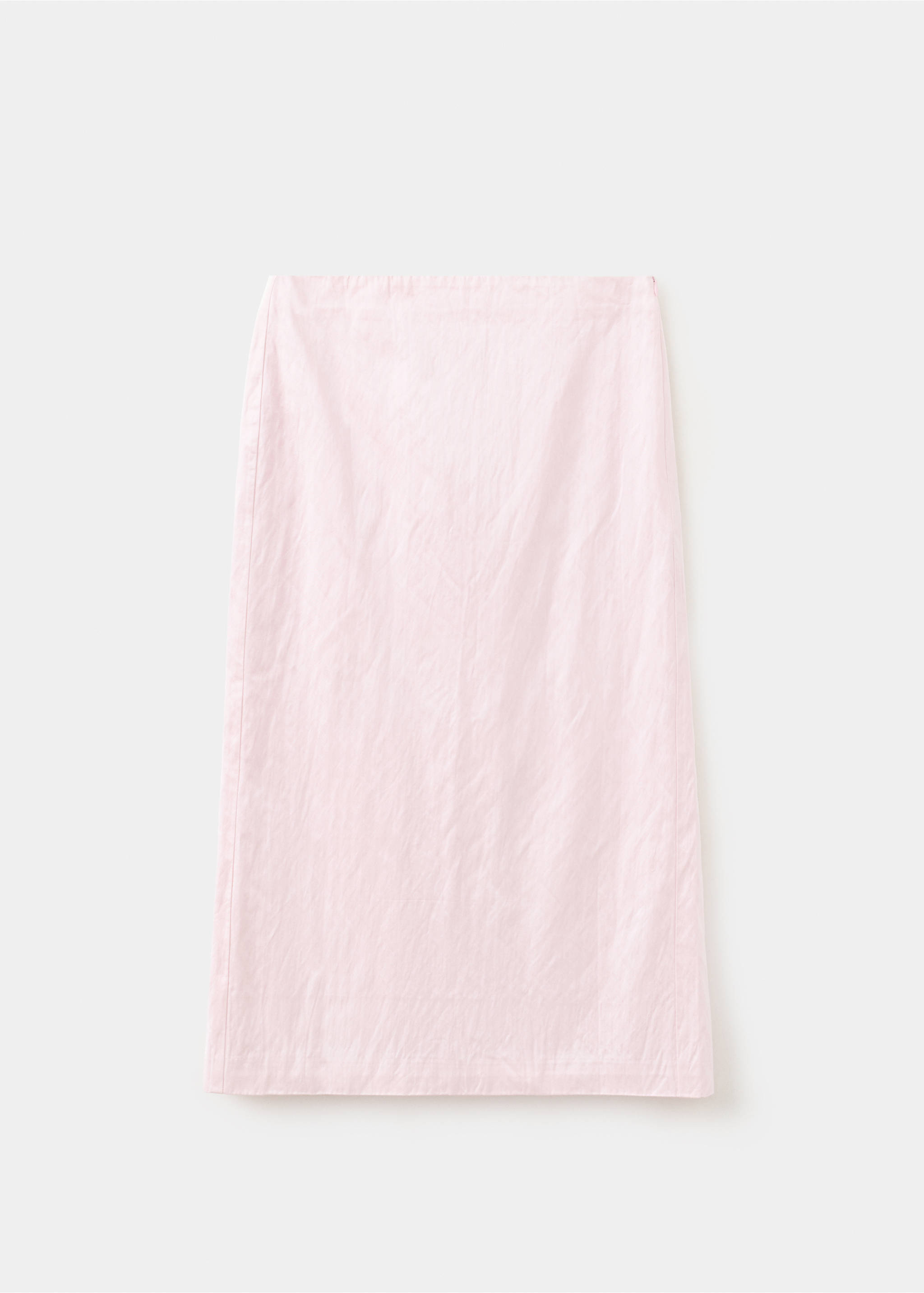 Midi satin skirt - Article without model, Pastel Pink. Ref: 37074469-00.