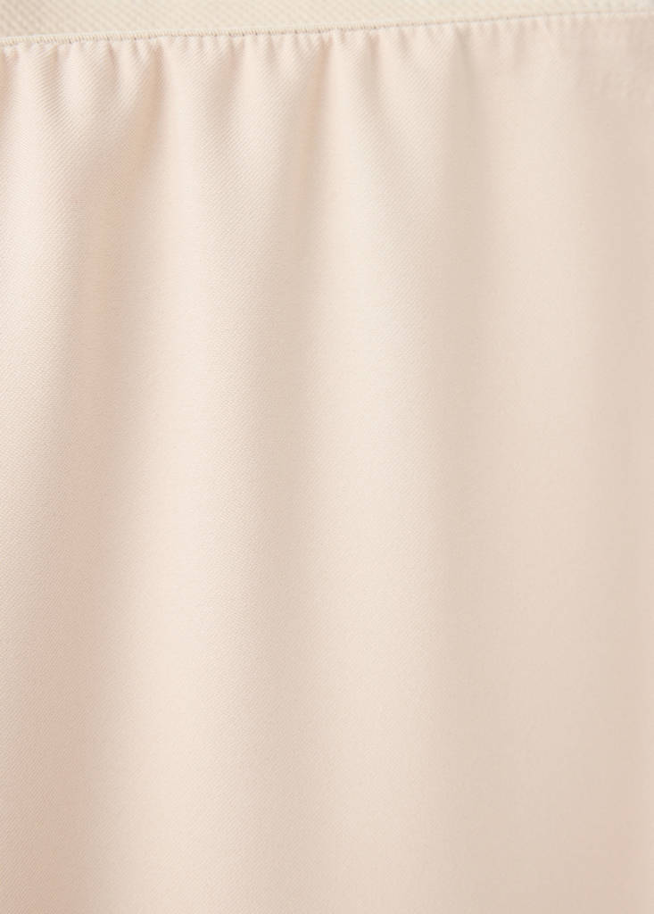 Satin straight-fit trousers — Ecru