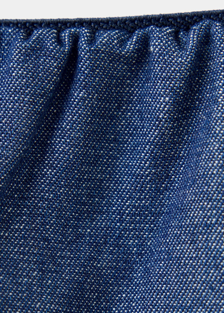 Satin straight-fit trousers — Blue