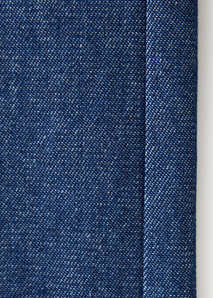 Satin straight-fit trousers — Blue