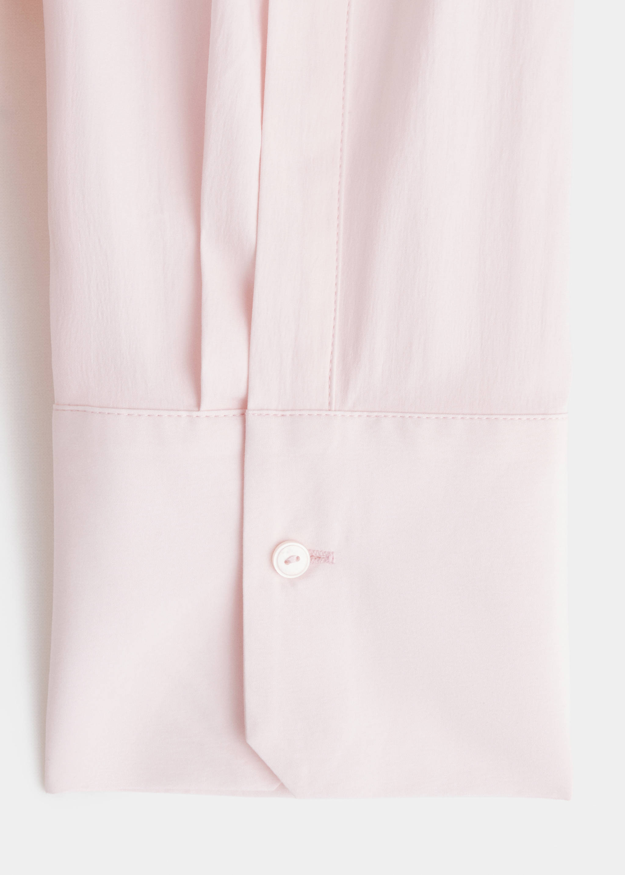 Cotton shirt with hidden buttons - Details of the article 0