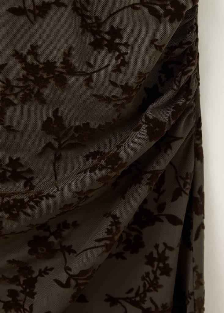 Devoré dress with tie detail - thumbnail 7