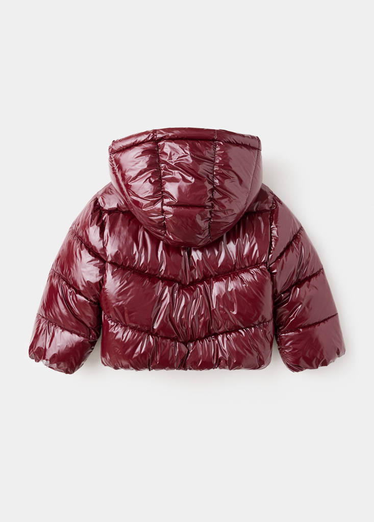 Shiny quilted anorak — Cherry
