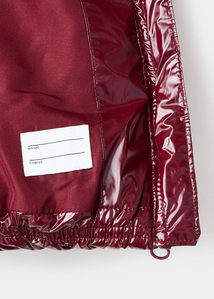 Shiny quilted anorak — Cherry