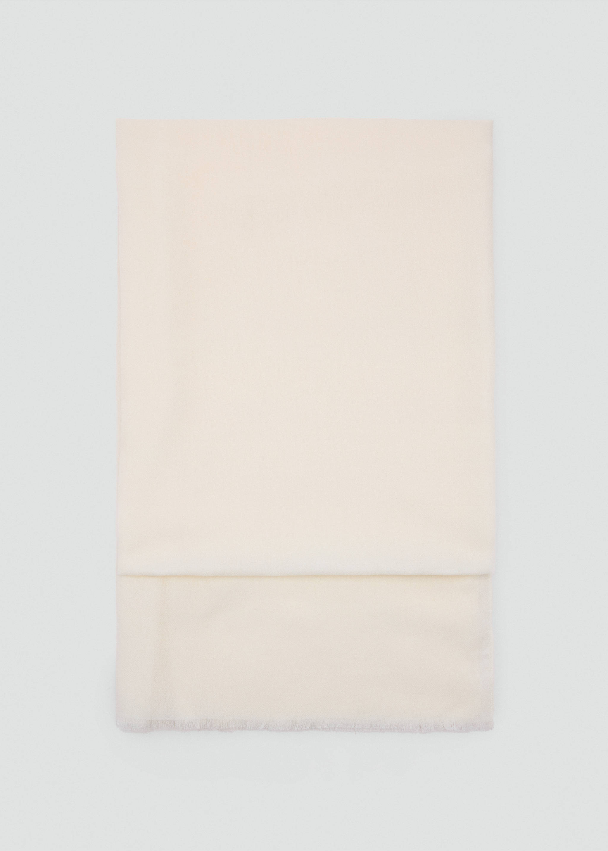 Frayed edge scarf - Article without model, Ecru. Ref: 37074775-00.
