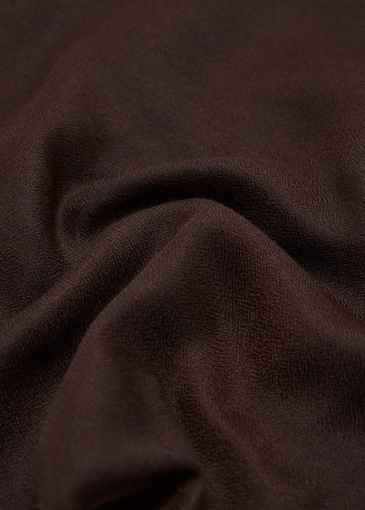 Frayed edge scarf — Chocolate