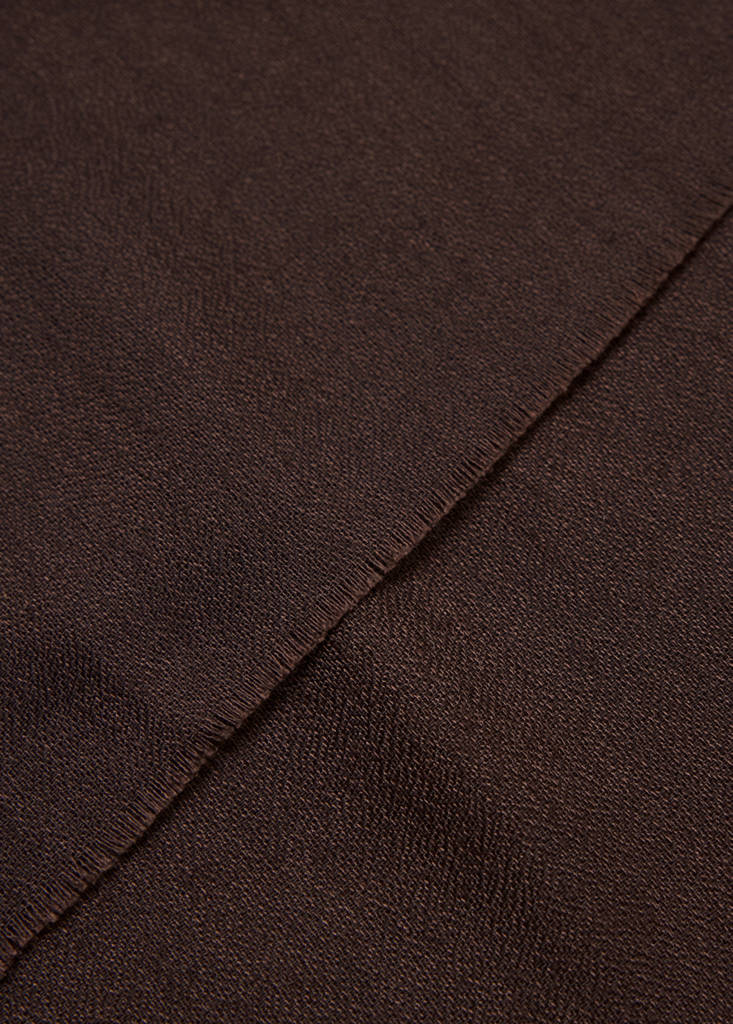 Frayed edge scarf — Chocolate