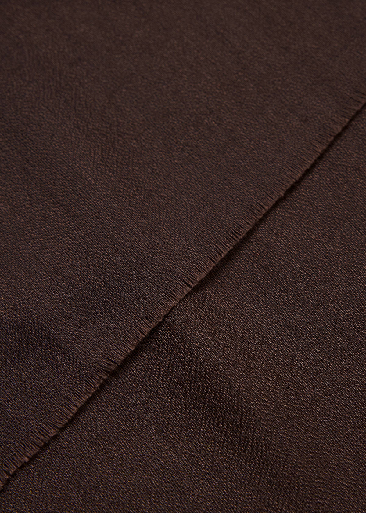 Frayed edge scarf — Chocolate