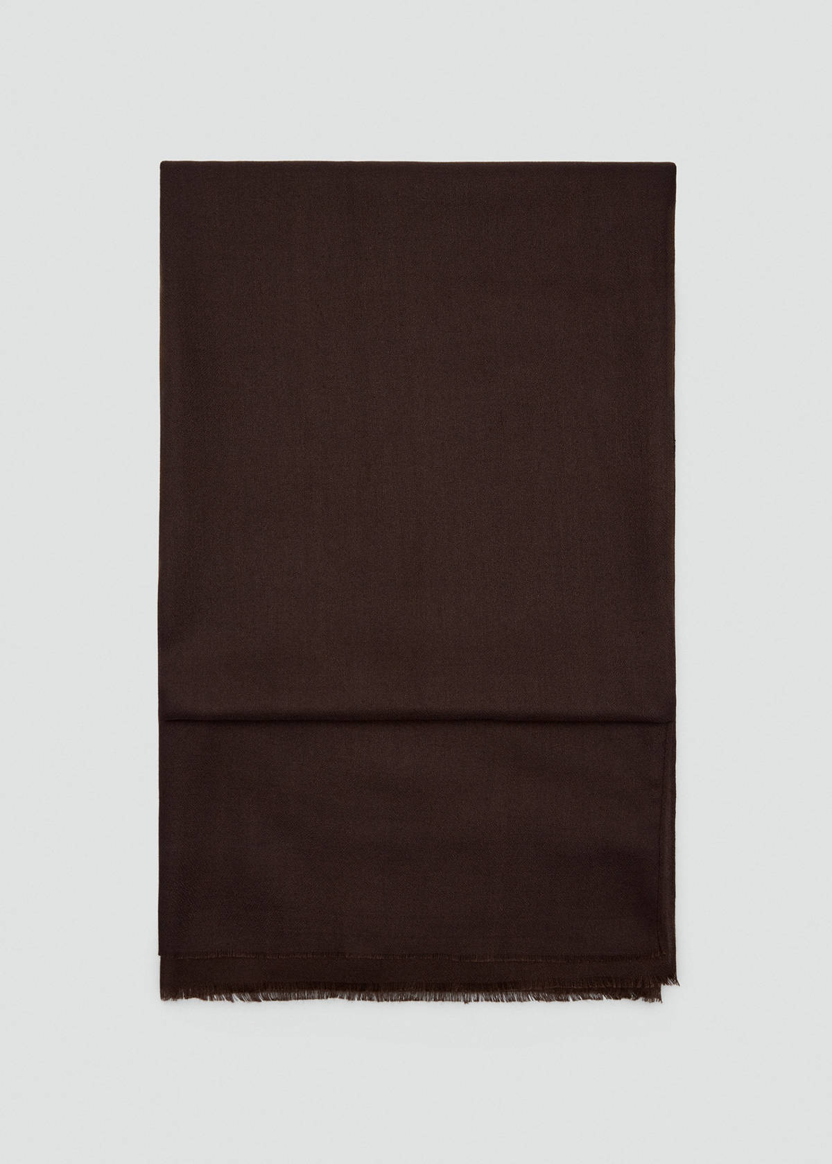 Frayed edge scarf — Chocolate