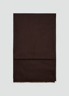 Frayed edge scarf — Chocolate 1
