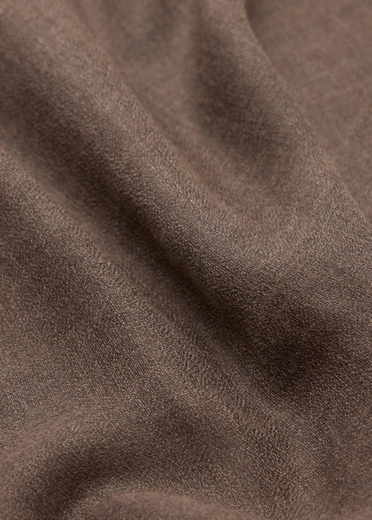Frayed edge scarf — Medium Brown