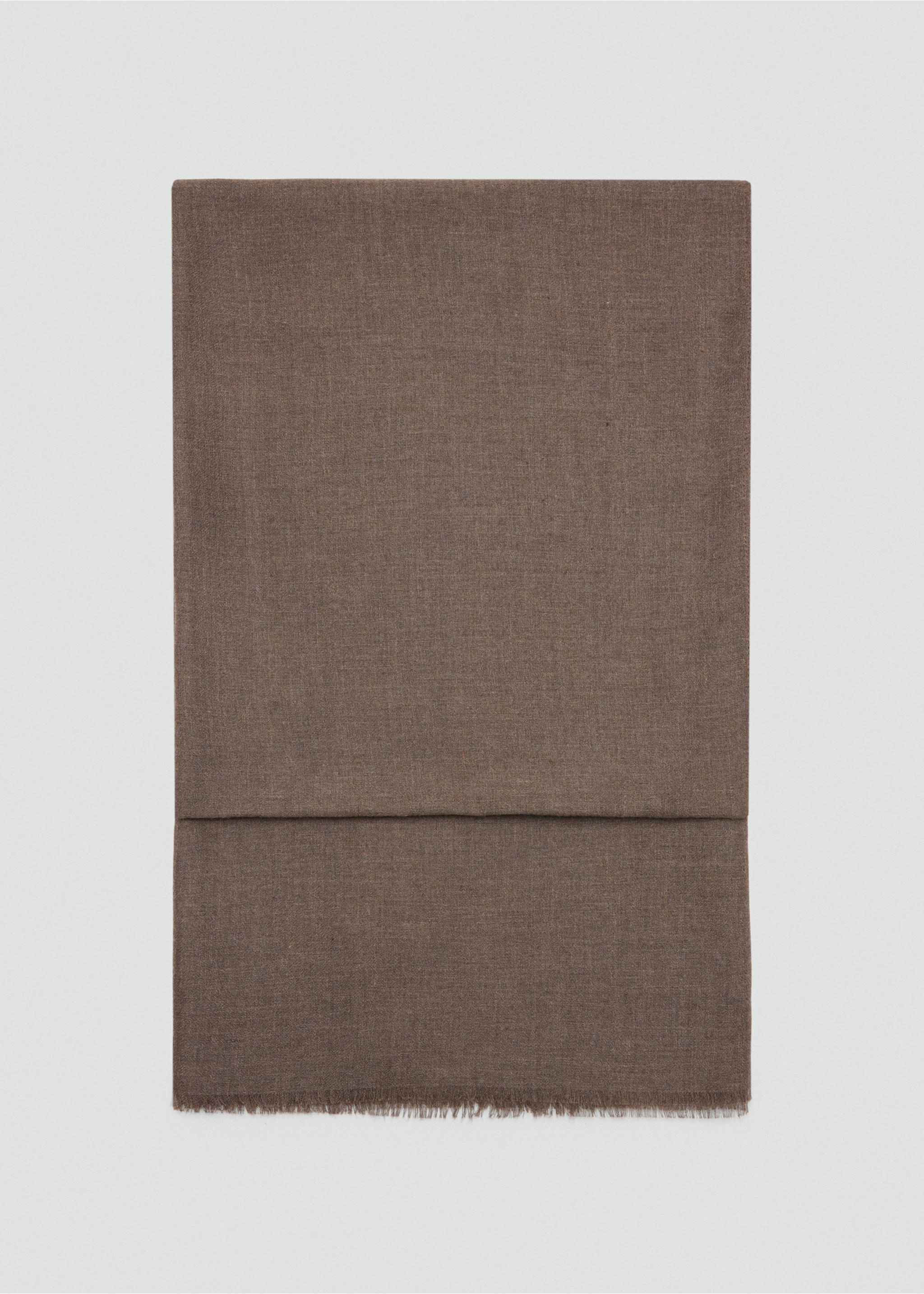 Frayed edge scarf - Article without model, Medium Brown. Ref: 37074775-00.
