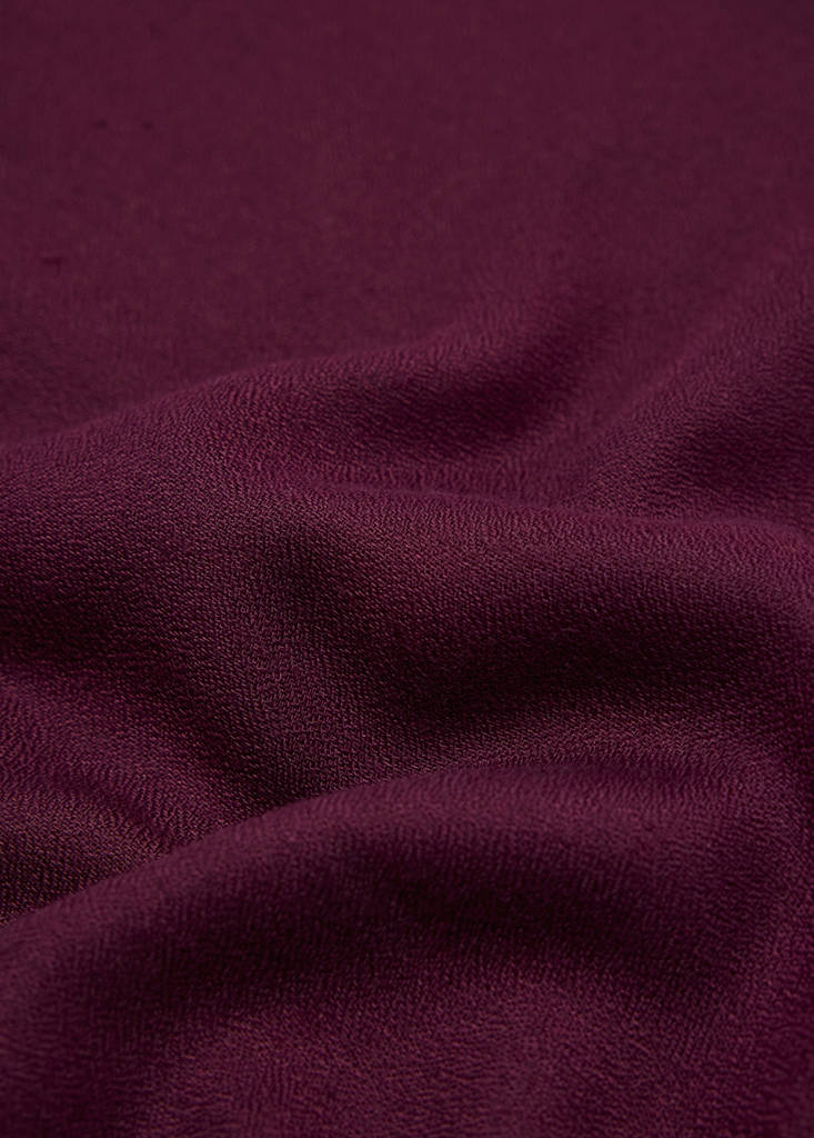Frayed edge scarf — Burgundy