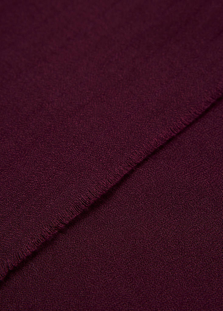 Frayed edge scarf — Burgundy