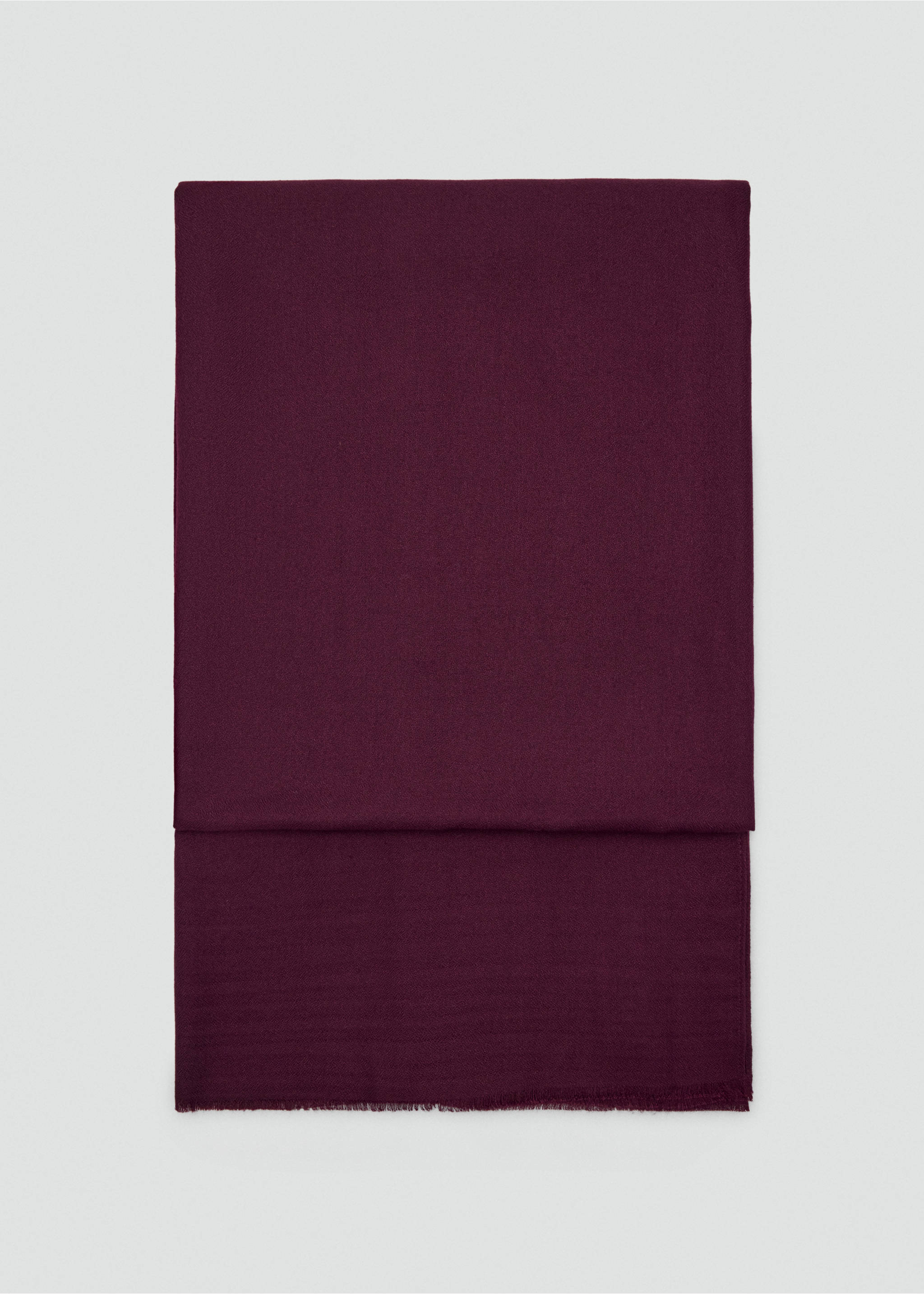 Frayed edge scarf - Article without model, Burgundy. Ref: 37074775-00.
