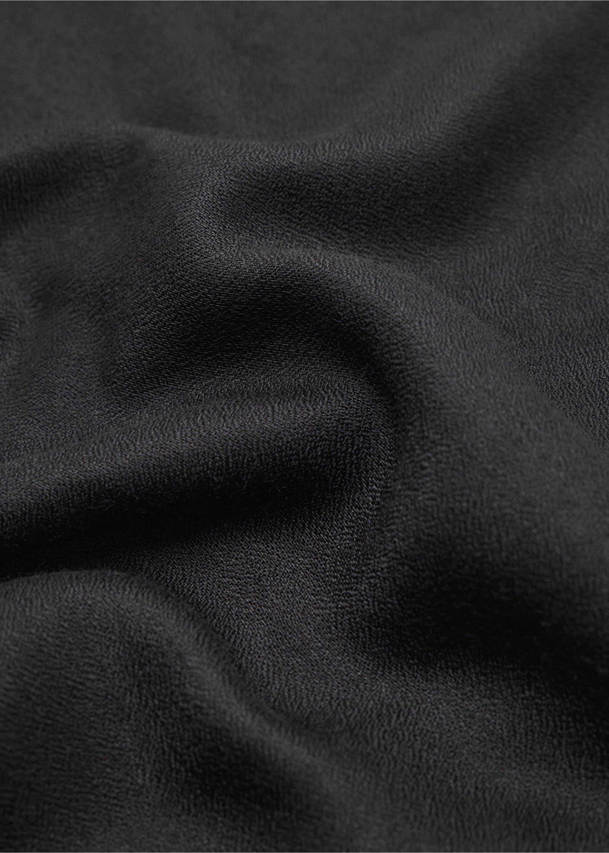 Frayed edge scarf - Medium plane, Black. Ref: 37074775-00.