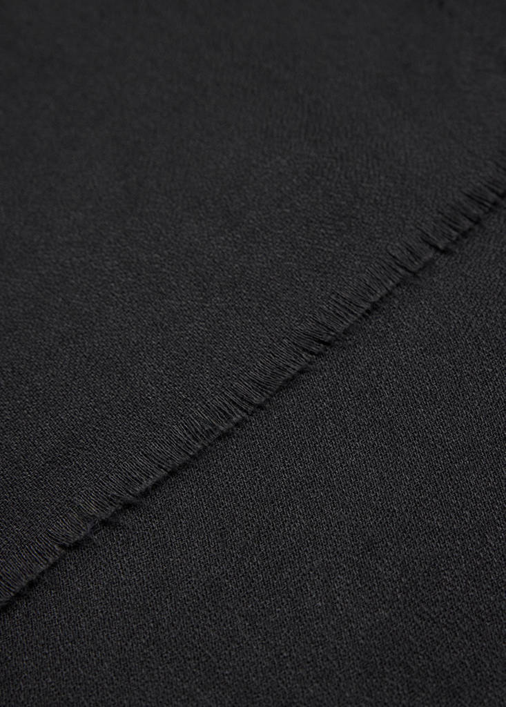 Frayed edge scarf — Black