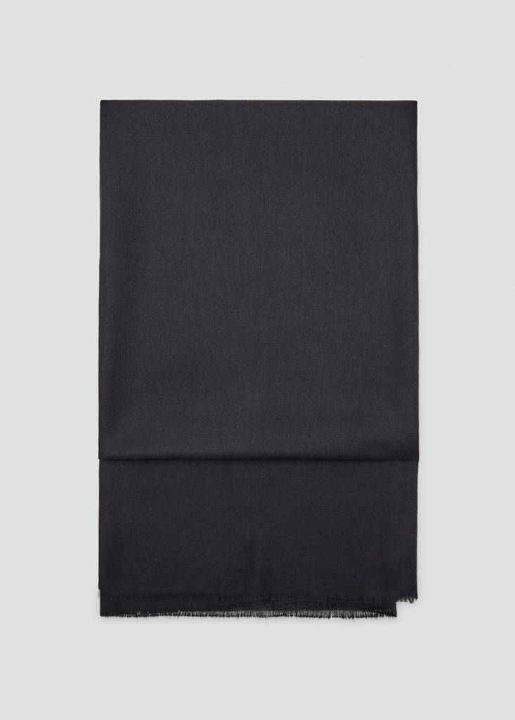 Frayed edge scarf — Black