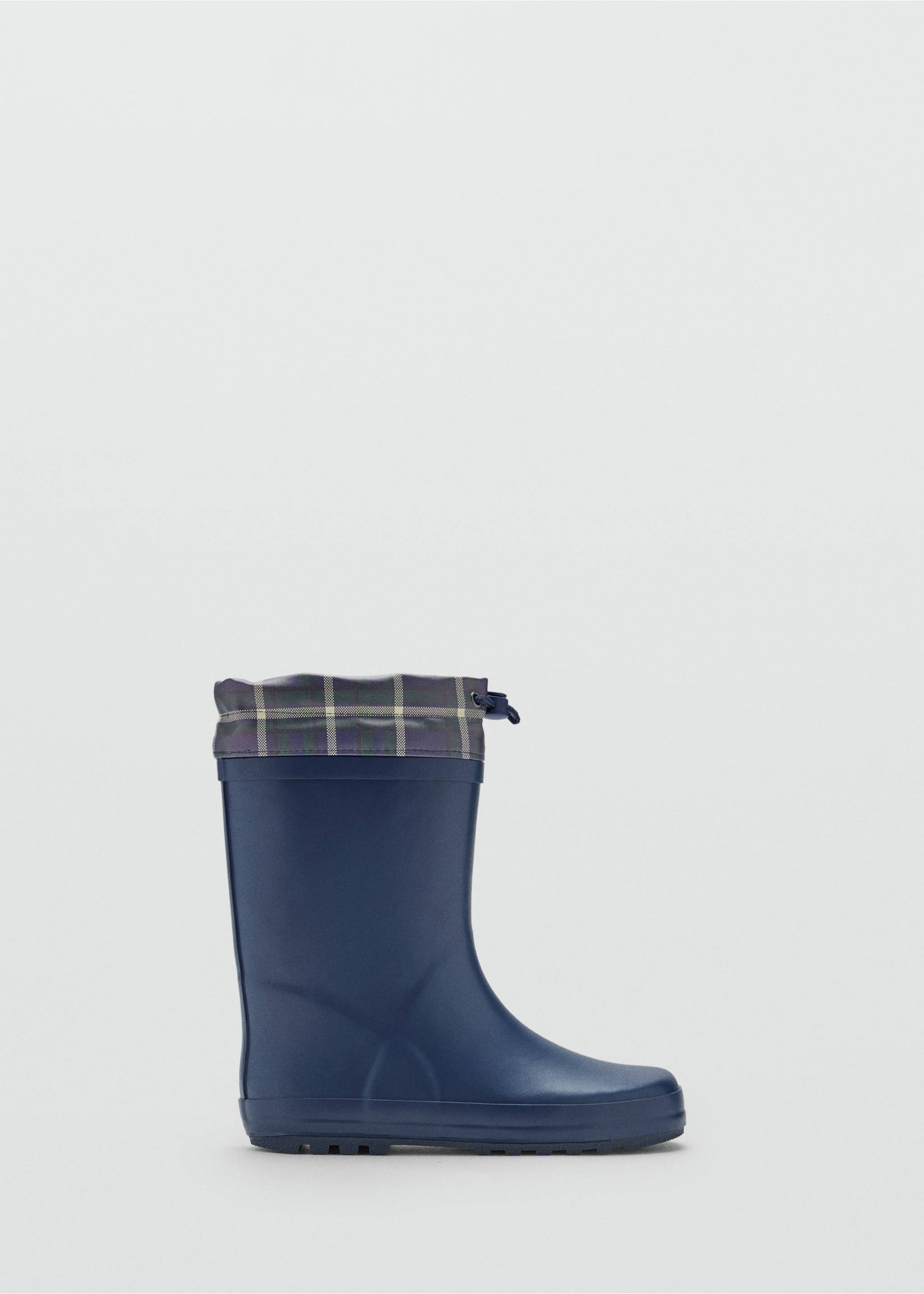 Check-detail checked rain boots - Article without model, Navy. Ref: 37074776-00.